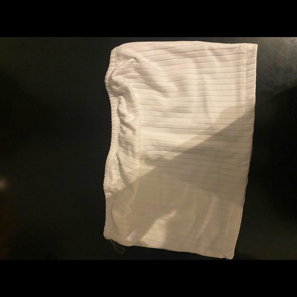 Rue 21 ribbed crop top tube top white